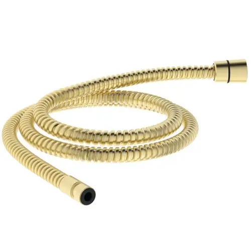 Schlauch in Goldoptik mit flexibler, gewellter Oberfläche, geeignet für Duschsysteme. Ideal Standard Produkt.